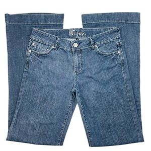 KUT From The Kloth Flare Medium Wash Blue Jeans Size 4 Mid-Rise RN 58539 LONG